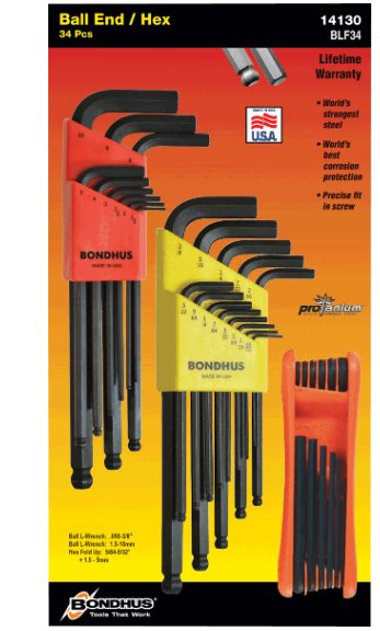 美国Bondhus波头ProHold® TORX®L型扳手PHTX8