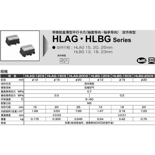 CKD喜开理薄型平行卡爪HLBG-12CS-K2H-R