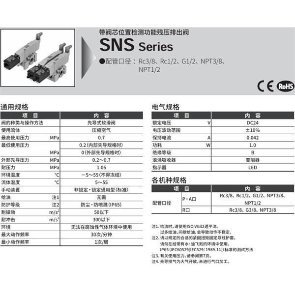 CKD喜开理排出阀SNS-2-15N-MBNLKS-3