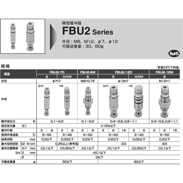 CKD喜开理精密缓冲器FBU2-8M-S-02-6-TB-HB
