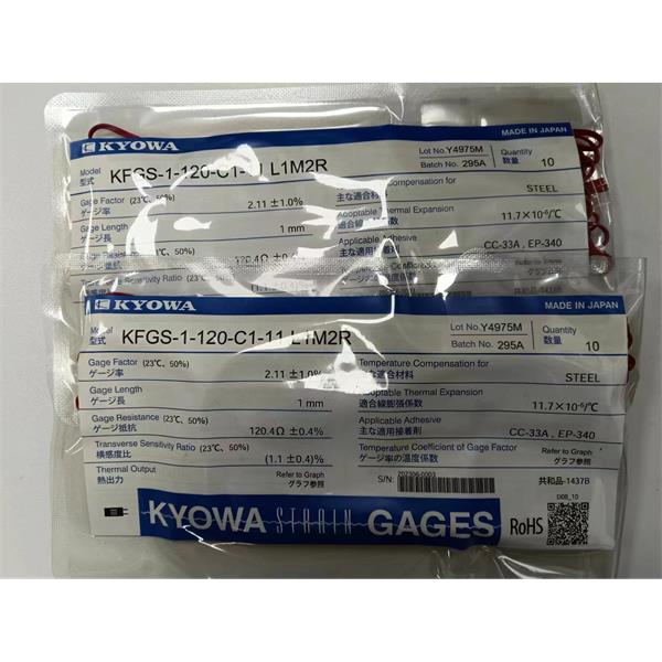 日本KYOWA配件耗材应变片KFGS-3-120-D17-16 L30C2S
