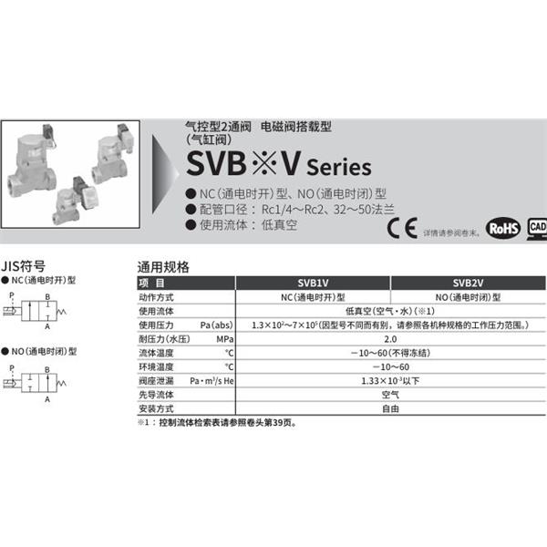 CKD喜开理气控型2通阀（气缸阀）SVB1V-10F-02CS-AC100V