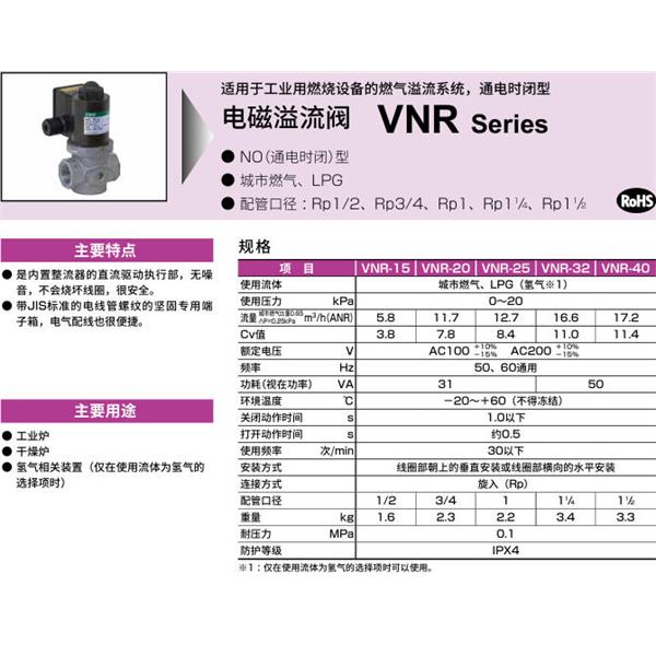 CKD喜开理电磁溢流阀VNR-25-AC100V