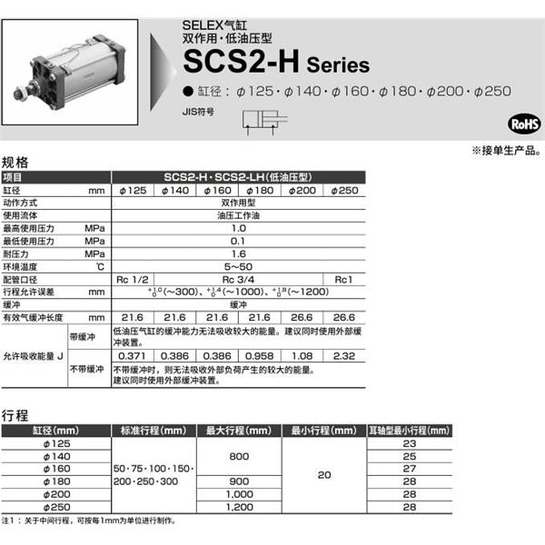 CKD喜开理SELEX气缸SCS2-H-LB-180B-50-JY