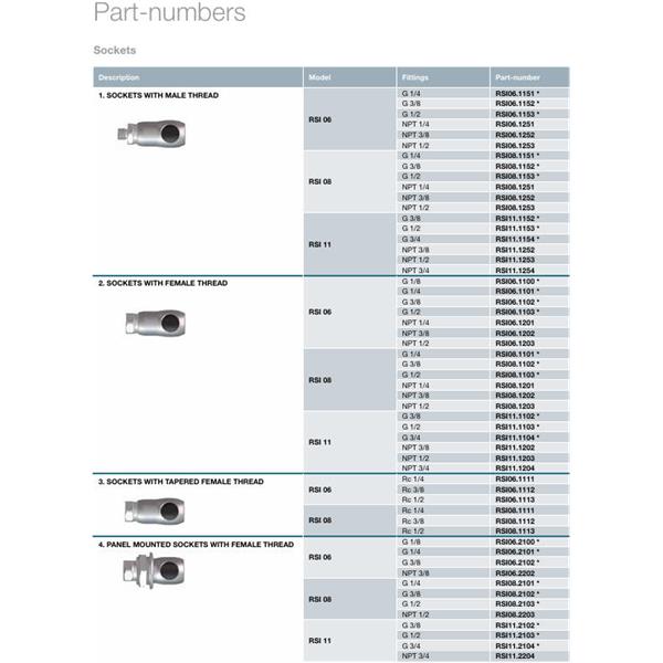 瑞士STAUBLI史陶比尔面板安装式内螺纹接头RSI11.8163