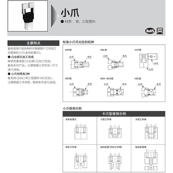 CKD喜开理小爪Small jawHAP-Y1-290